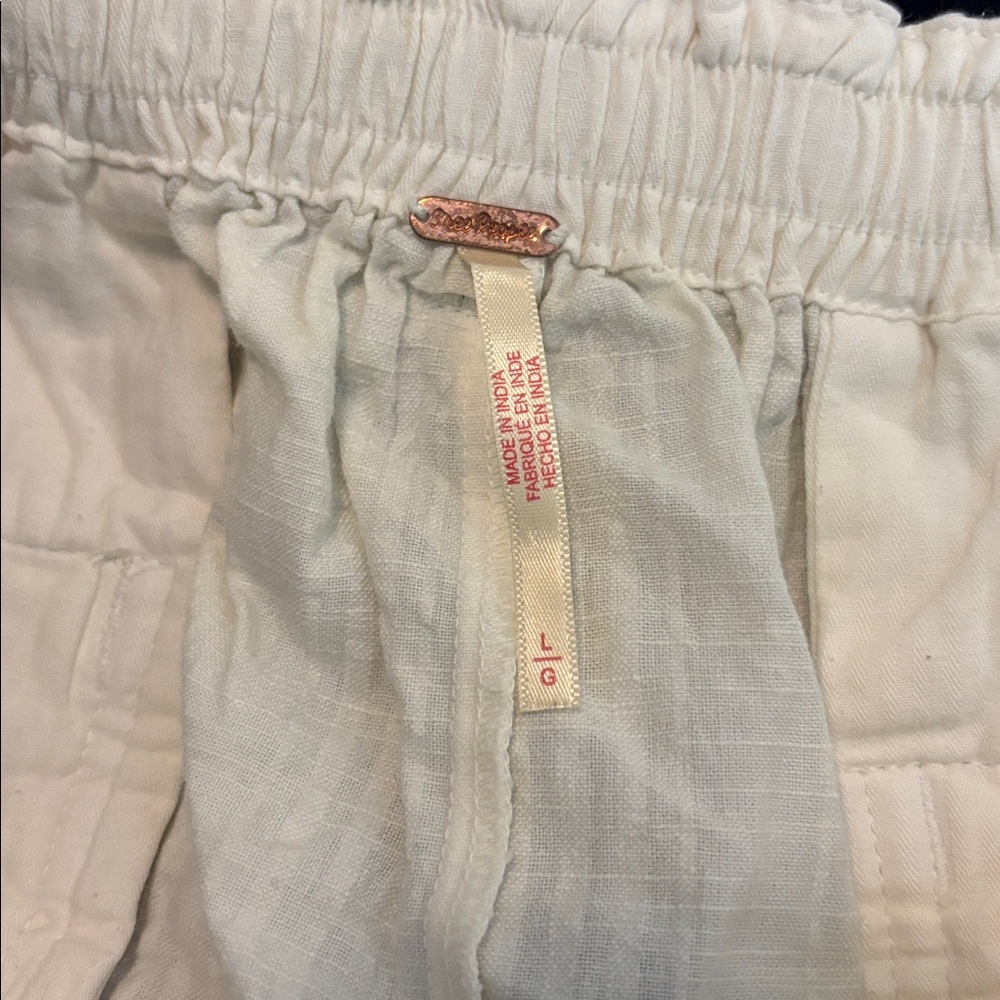 Free People Cream Cargo Crop Drawstring Pants - Picture 3 of 4